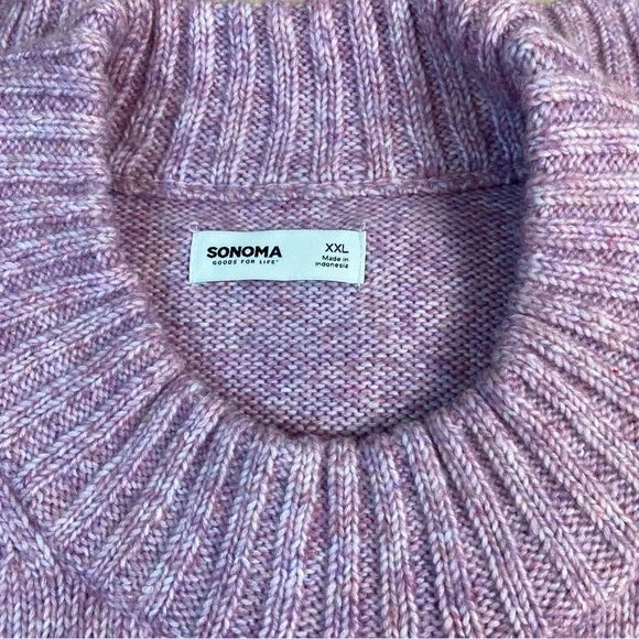Sonoma Women’s Mauve Pink Knit Sweater Crewneck XXL - Picture 5 of 11